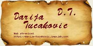 Darija Tucaković vizit kartica
